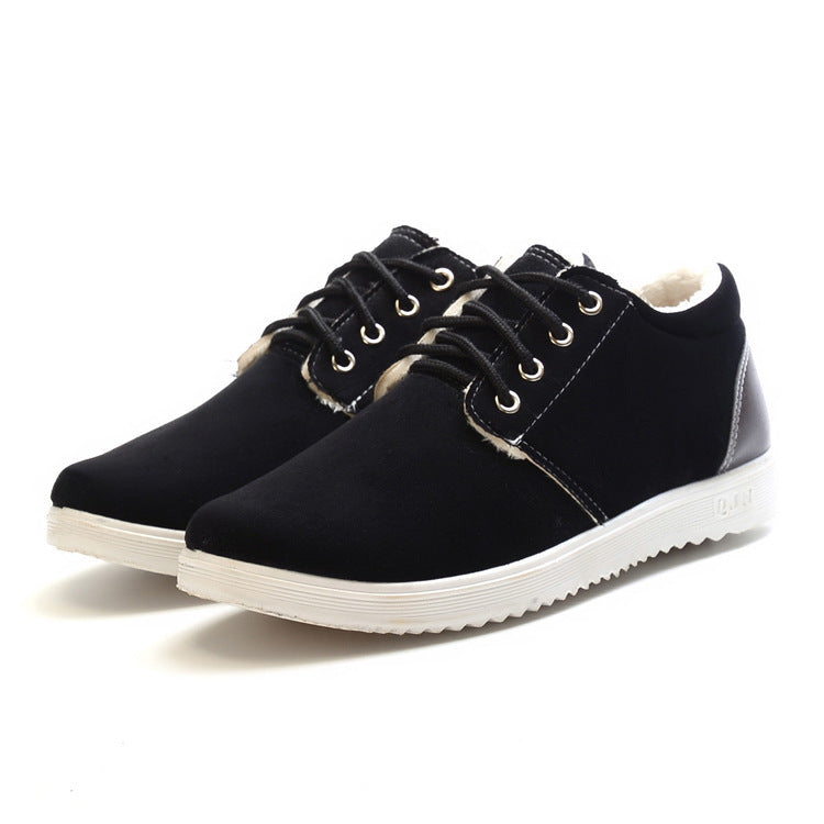 The winter men's casual shoes breathable shoes shoes 1200 British tide scrub and cotton shoes