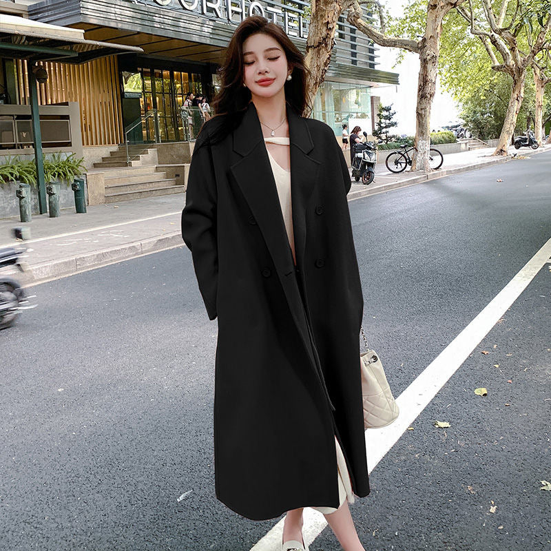 Double-faced Cashmere Wool Coat For Women In Autumn And Winter