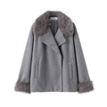 Women's Mid-length Hooded And Belted Wool Cape Coat