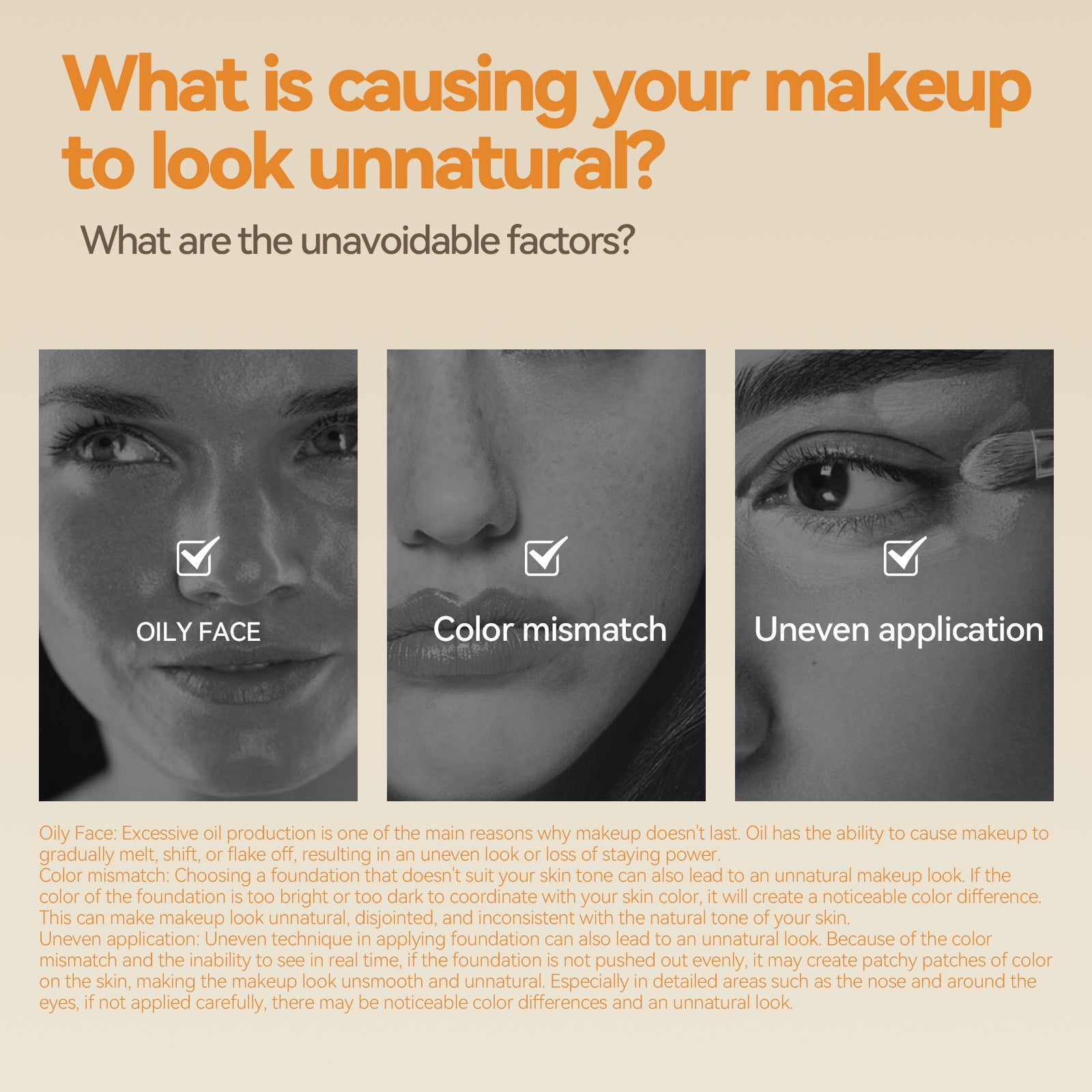 Jaysuing Concealer And Oil Control Foundation Natural And Light Base Makeup To Cover Skin Blemishes And Invisible Pores