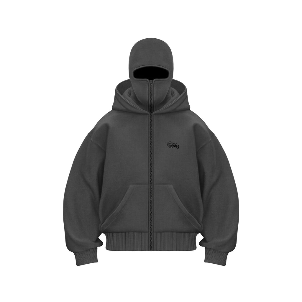 Cross-border Fashion Brand Fleece-lined Double Hat Unique Design Hooded Sweater Autumn And Winter New Men's And Women's Loose Y2K Sweater
