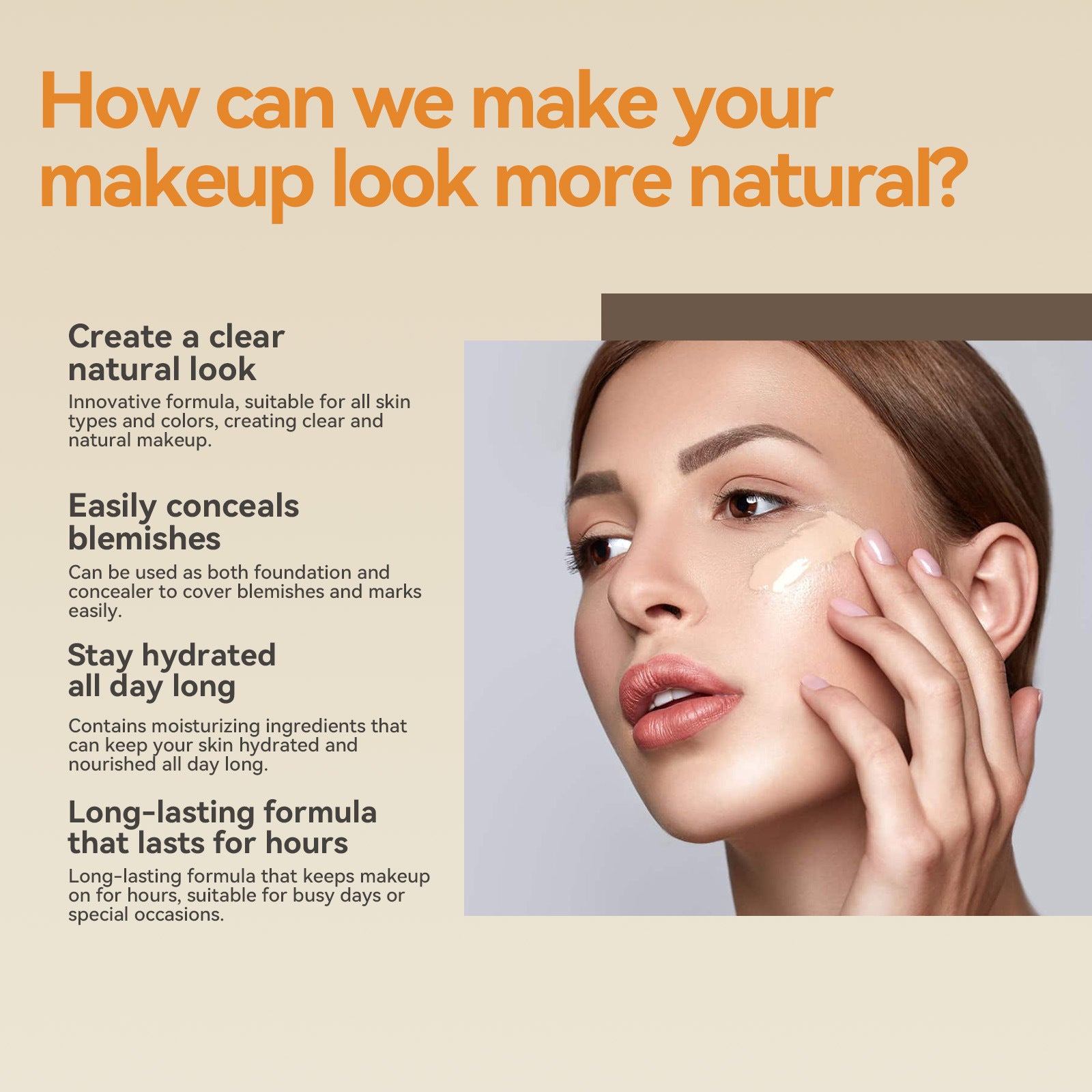 Jaysuing Concealer And Oil Control Foundation Natural And Light Base Makeup To Cover Skin Blemishes And Invisible Pores