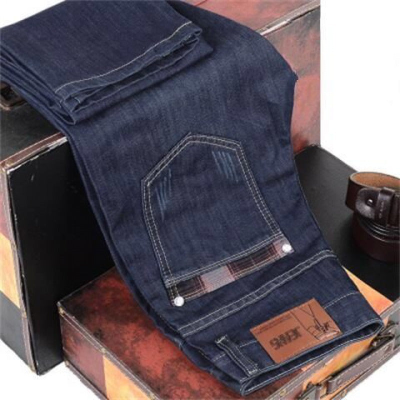 Men's Denim Trousers Casual Business Straight Trousers Loose Trousers Denim Trousers