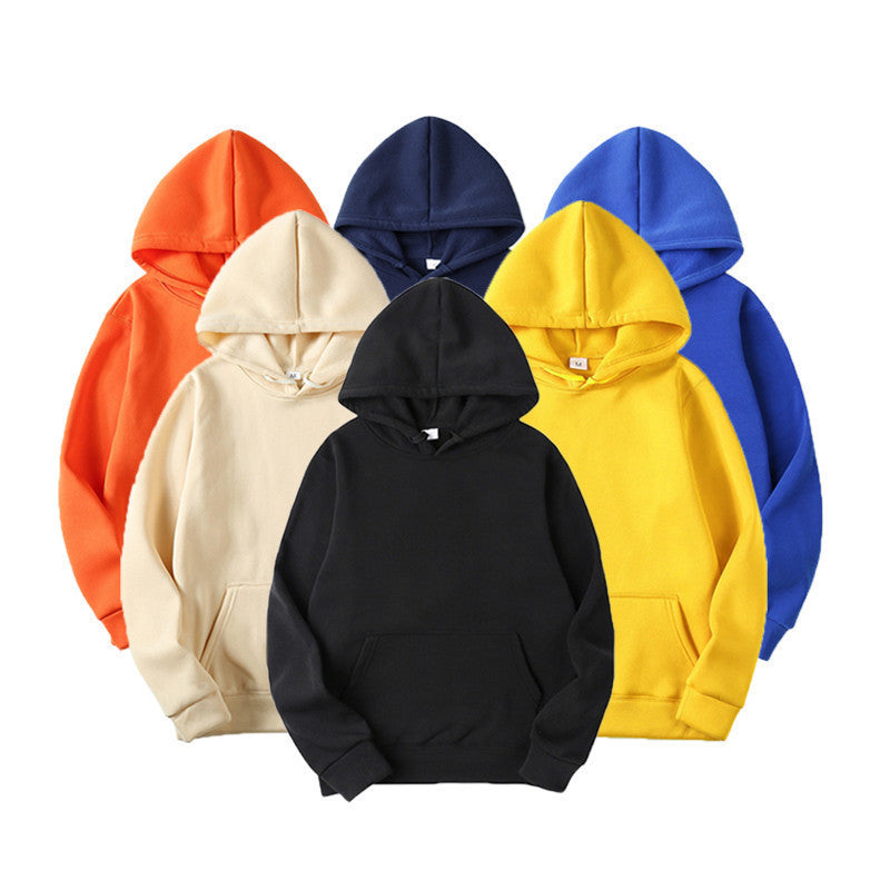 New Men's Solid Color Hooded Pullover Men's Sweater