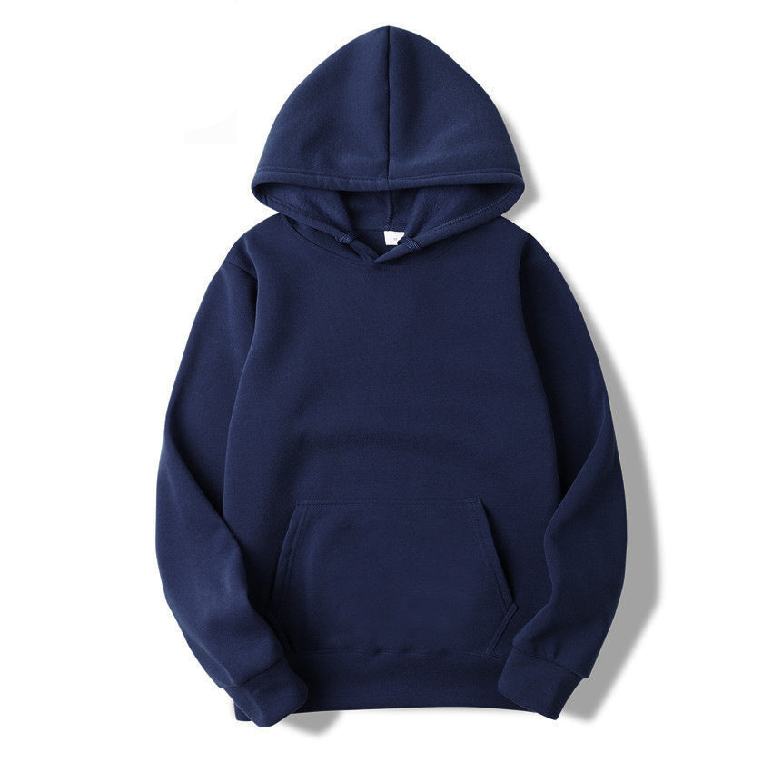 New Men's Solid Color Hooded Pullover Men's Sweater